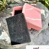8x6x3 Pembe Mermer Desenli Süngerli Takı Kutusu [Demonte 25 Adet]
